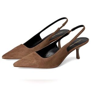 LN $395 Veronica Beard Suede Cashel Slingback Kitten Heel 6.5 Dustbag!